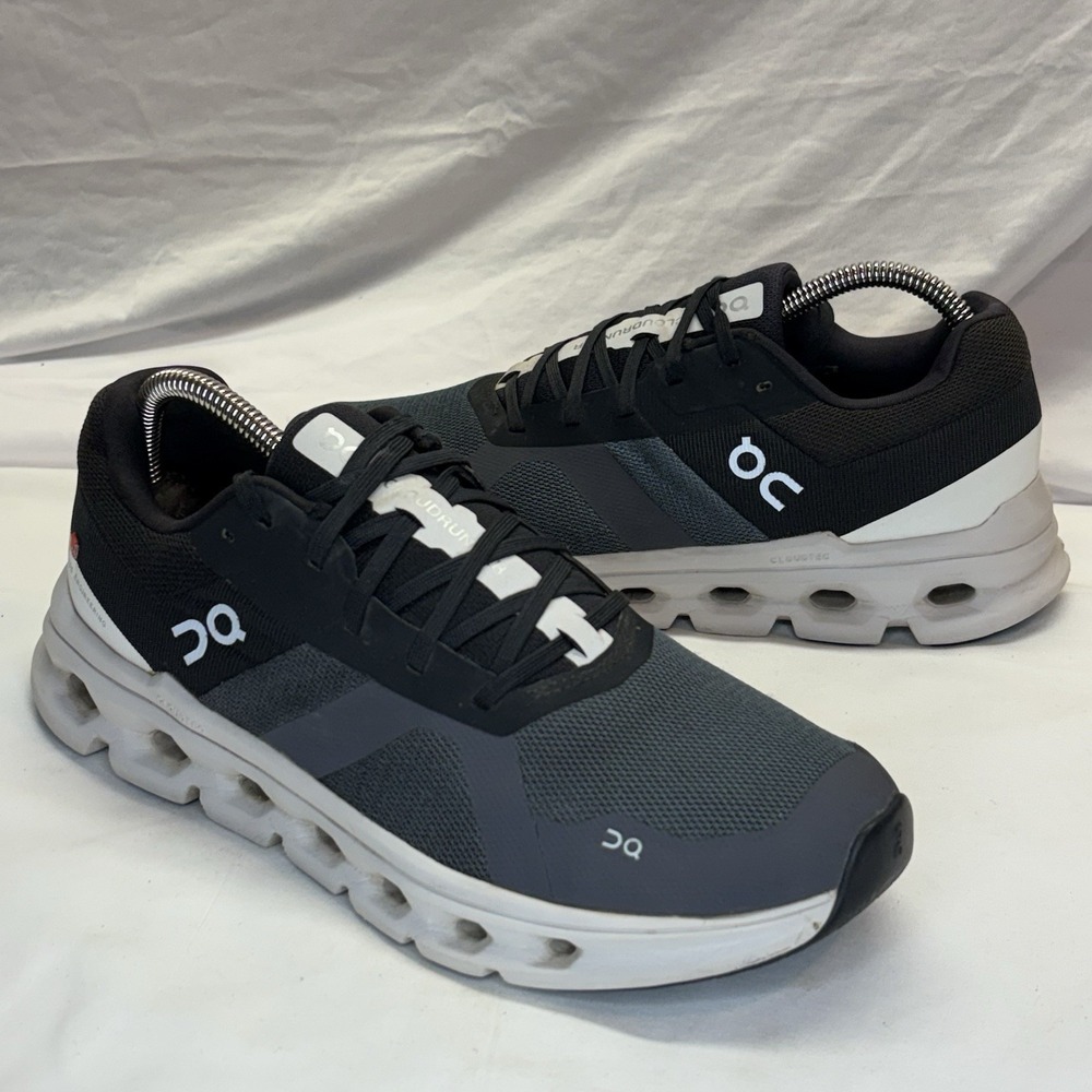 On Cloudrunner Men's Sneakers US 8 EU 41 Gray Black Eclipse Frost Running Shoes